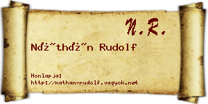 Náthán Rudolf névjegykártya