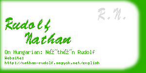rudolf nathan business card